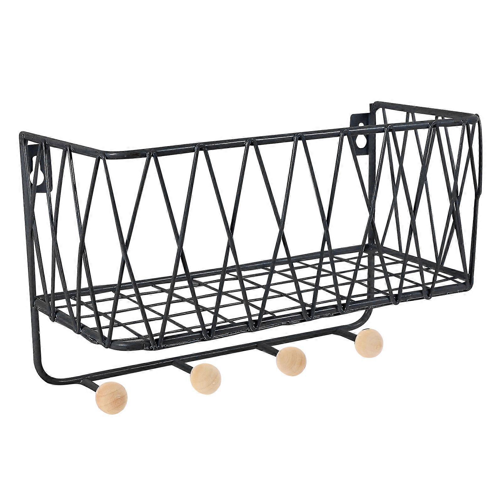 Hole-Free Storage Rack Single-Layer Iron Storage Rack 1Pcs for Home Use
