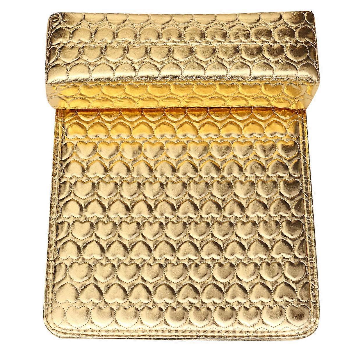 Nail Hand Pillow Manicure Arm Rest Cushion Heart Pattern For Nail Salon Use Golden 1Set