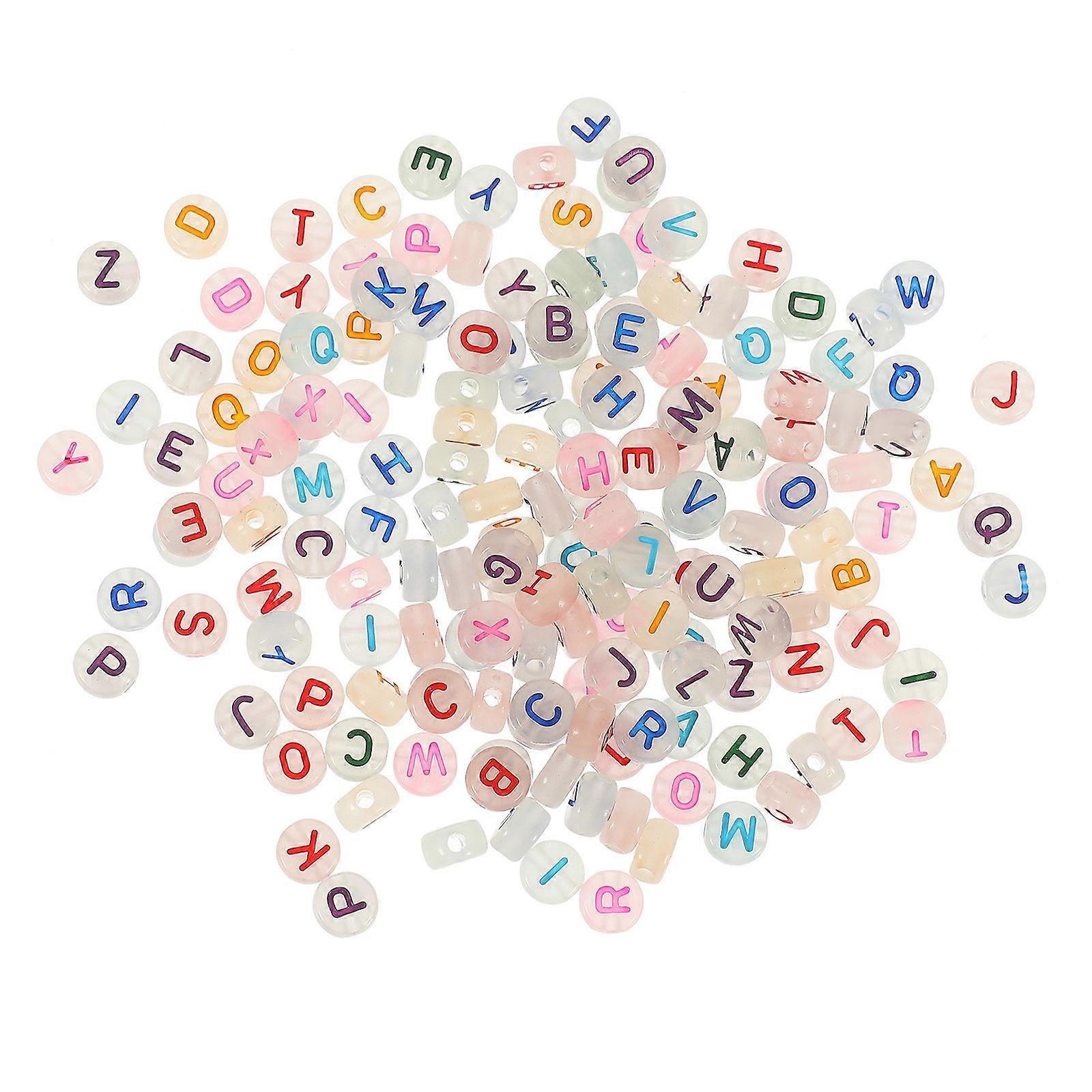 Colored Beads Glow in The Dark Acrylic Beads for Crafting 1500Pcs Bulk