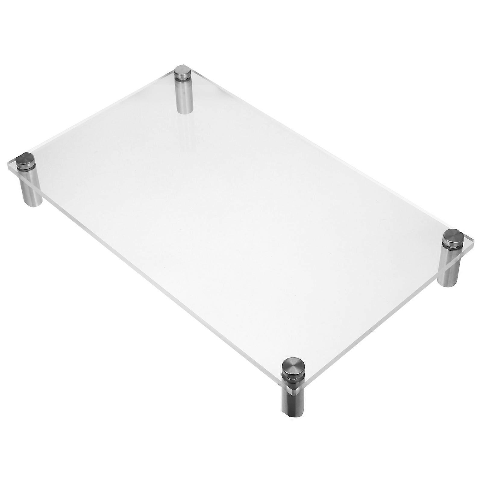 Transparent Acrylic Monitor Stand for Storage Use 2Pcs Clear Laptop Riser