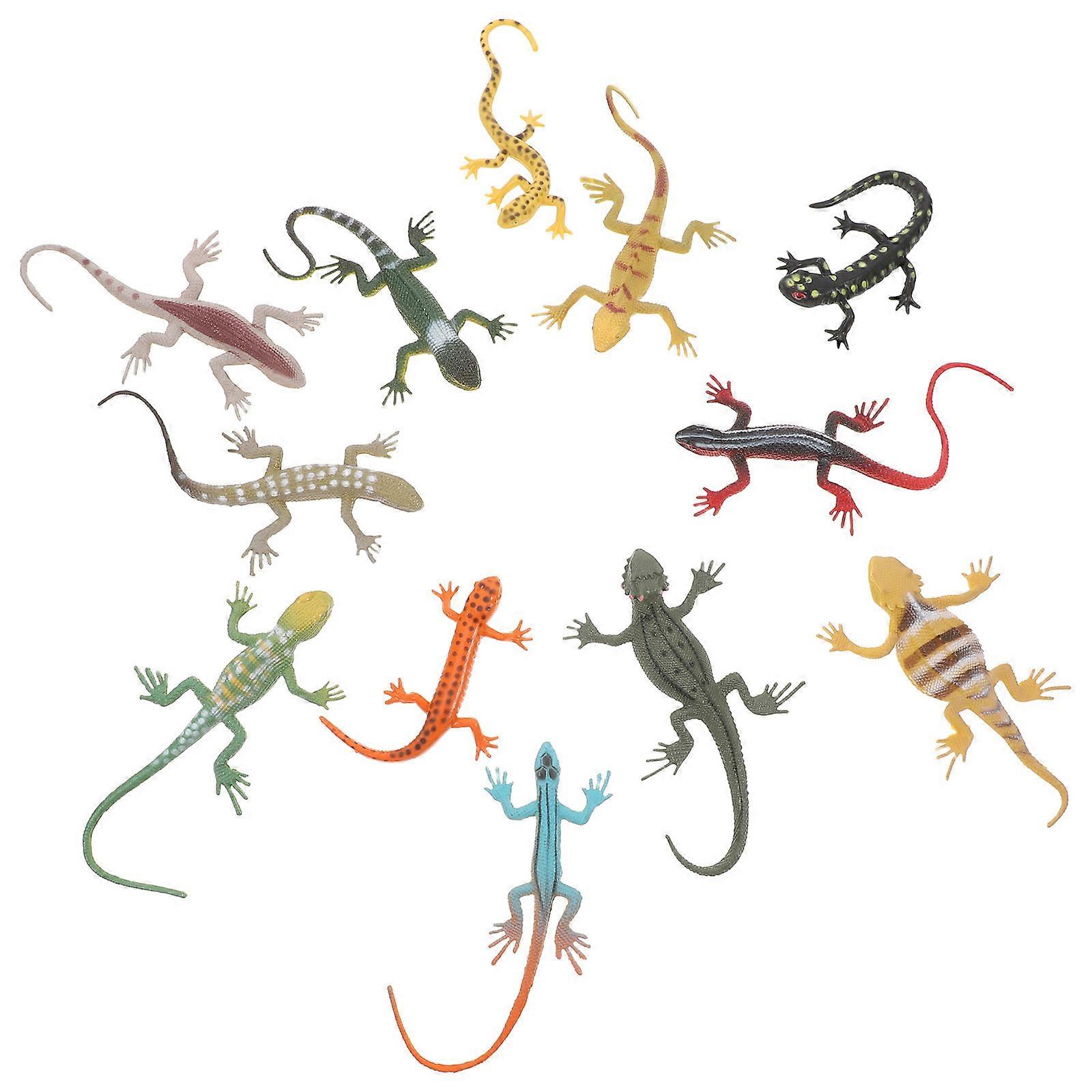 Realistic Gecko Figures Simulation Lizard Toys for Party Trick 36Pcs