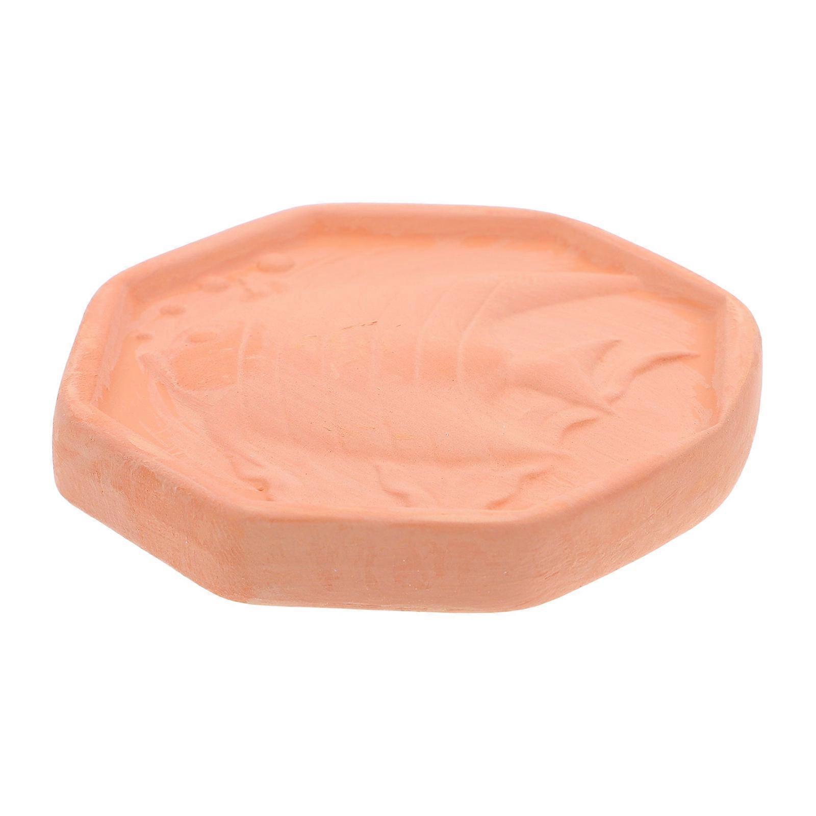 Fish Pattern Terracotta Brown Sugar Softener Disc for 3Pcs Storage