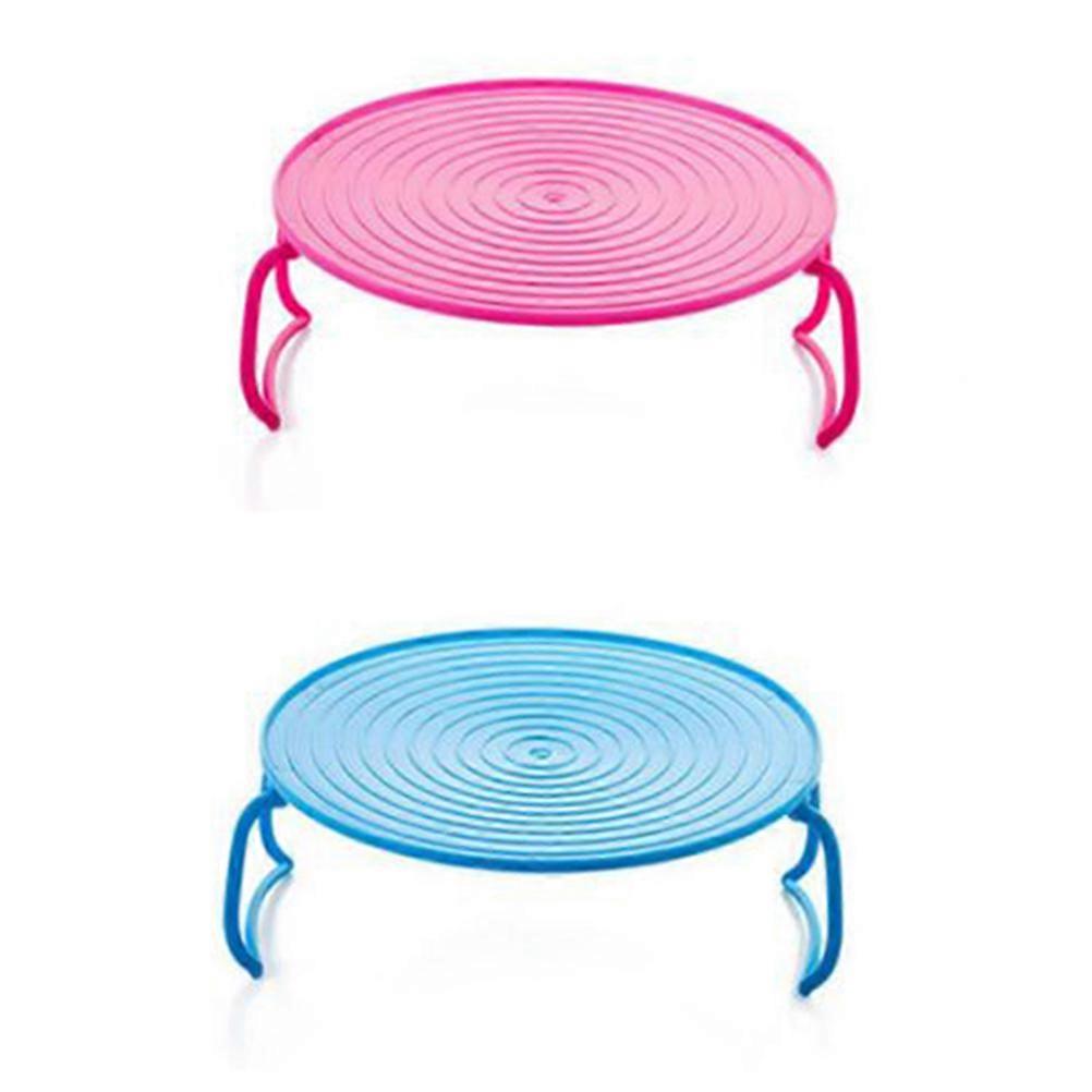 Rice Steamer Tray Dish Storage Rack for Kitchen Use 2Pcs Rosy
