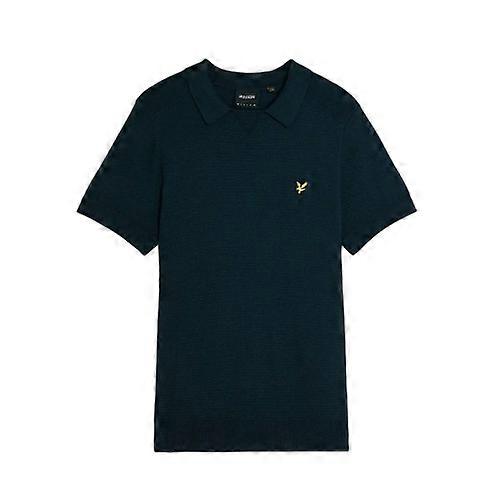 Lyle & Scott Mens Herringbone Knitted Polo Shirt