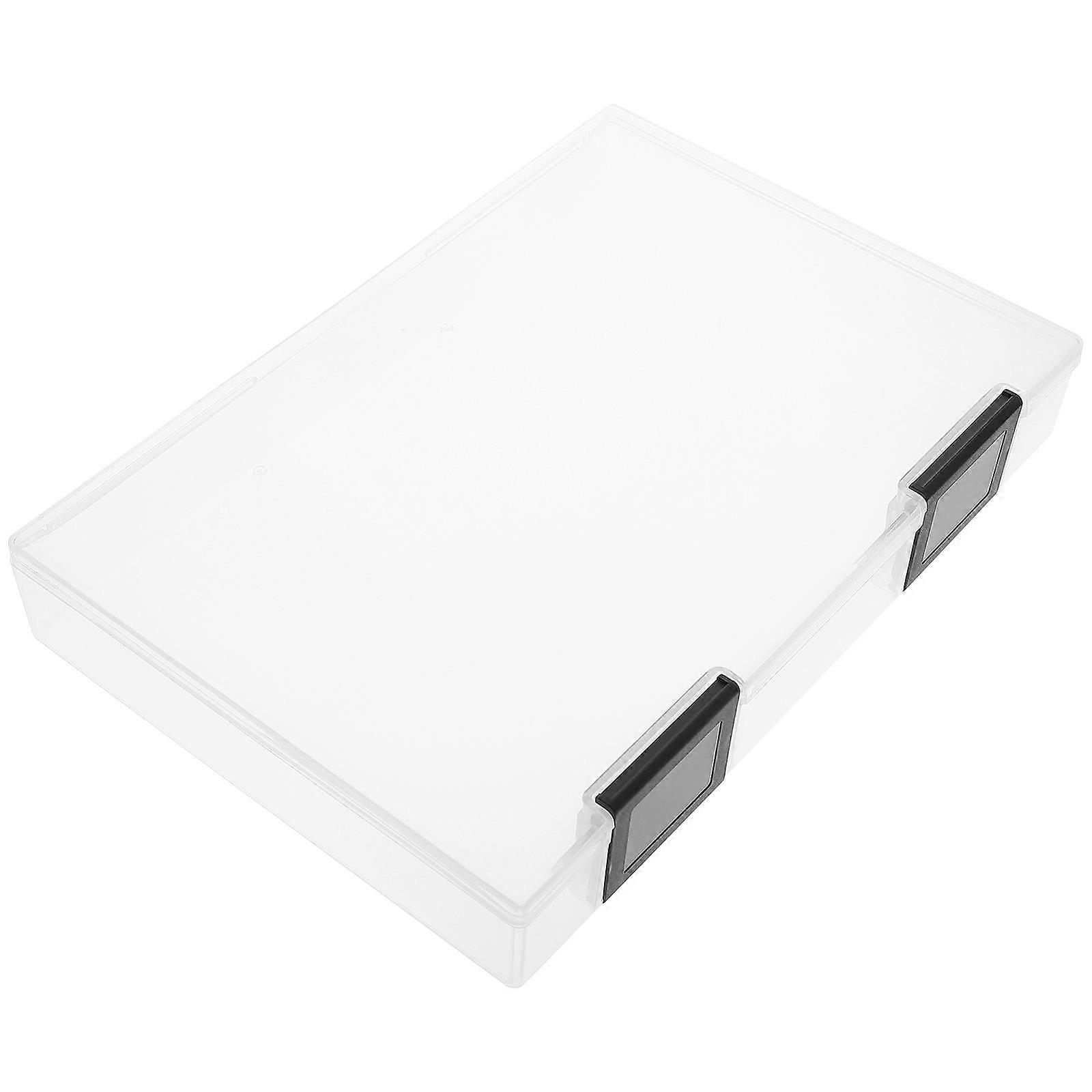 File Storage Box Document Holder for Practical Use 2Pcs Transparent