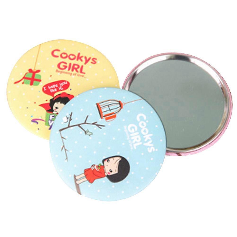 Portable Mirror Round Shape Compact Design For Travel Aluminum Glass 1Pack