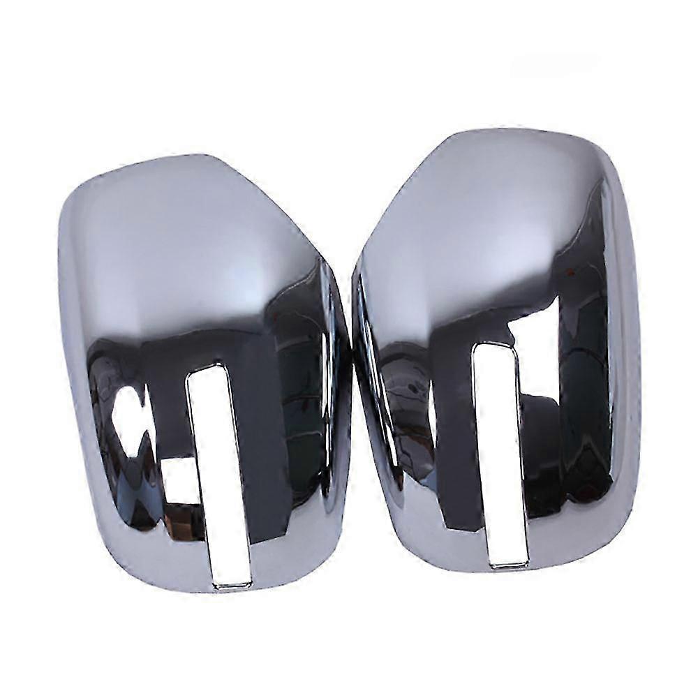 2-Piece ABS Chrome Rear View Mirror Cover Trim, Enhances Car Aesthetics for UK Drivers