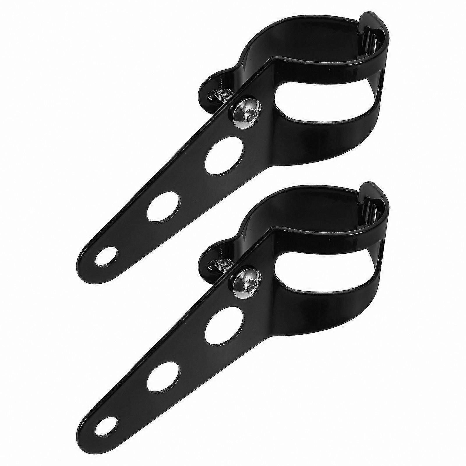 Dual Headlight Mounting Brackets with Absorber Support for Motorcycles