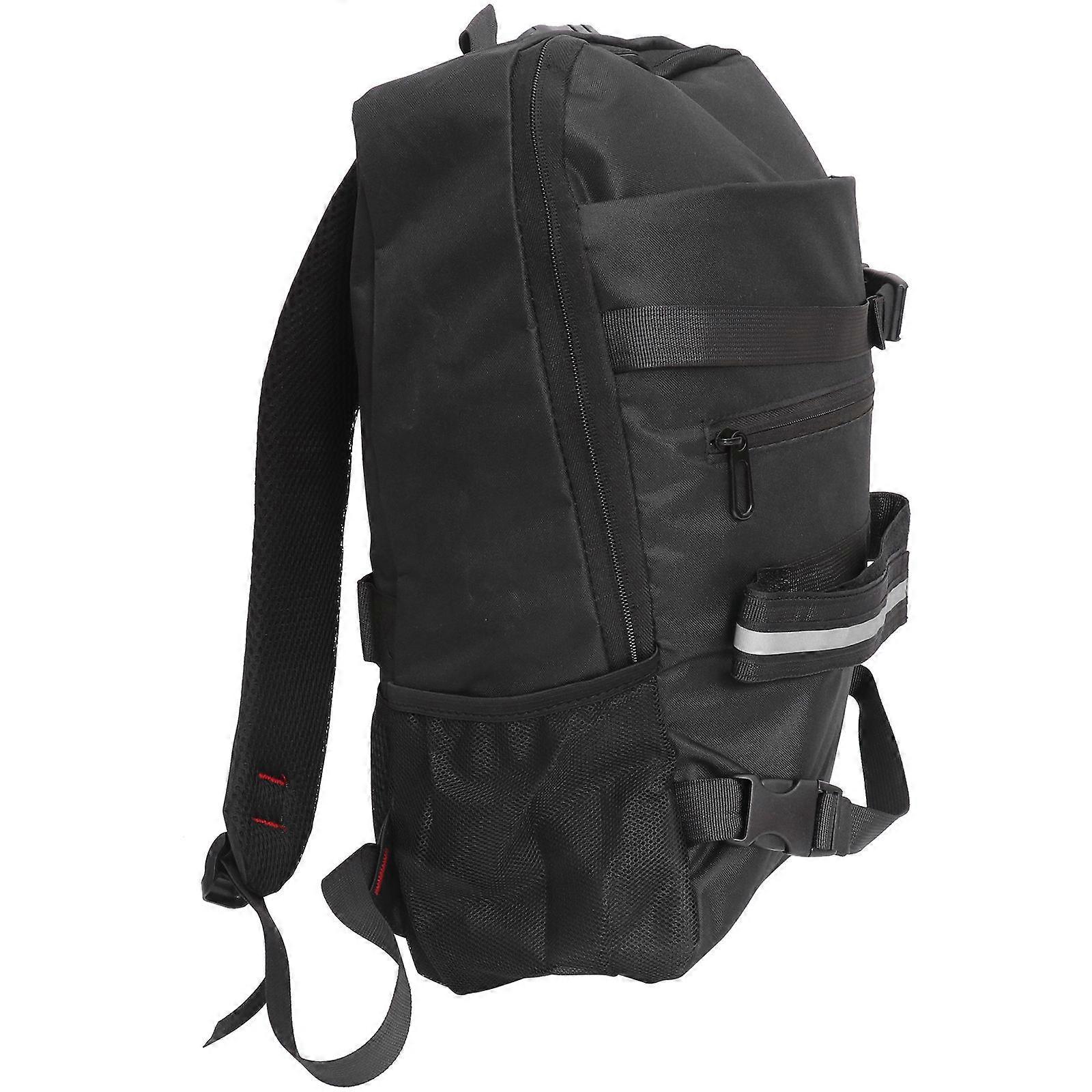 Casual Skateboard Rucksack for Daily Use with Adjustable Shoulder Strap in Black 1Pc