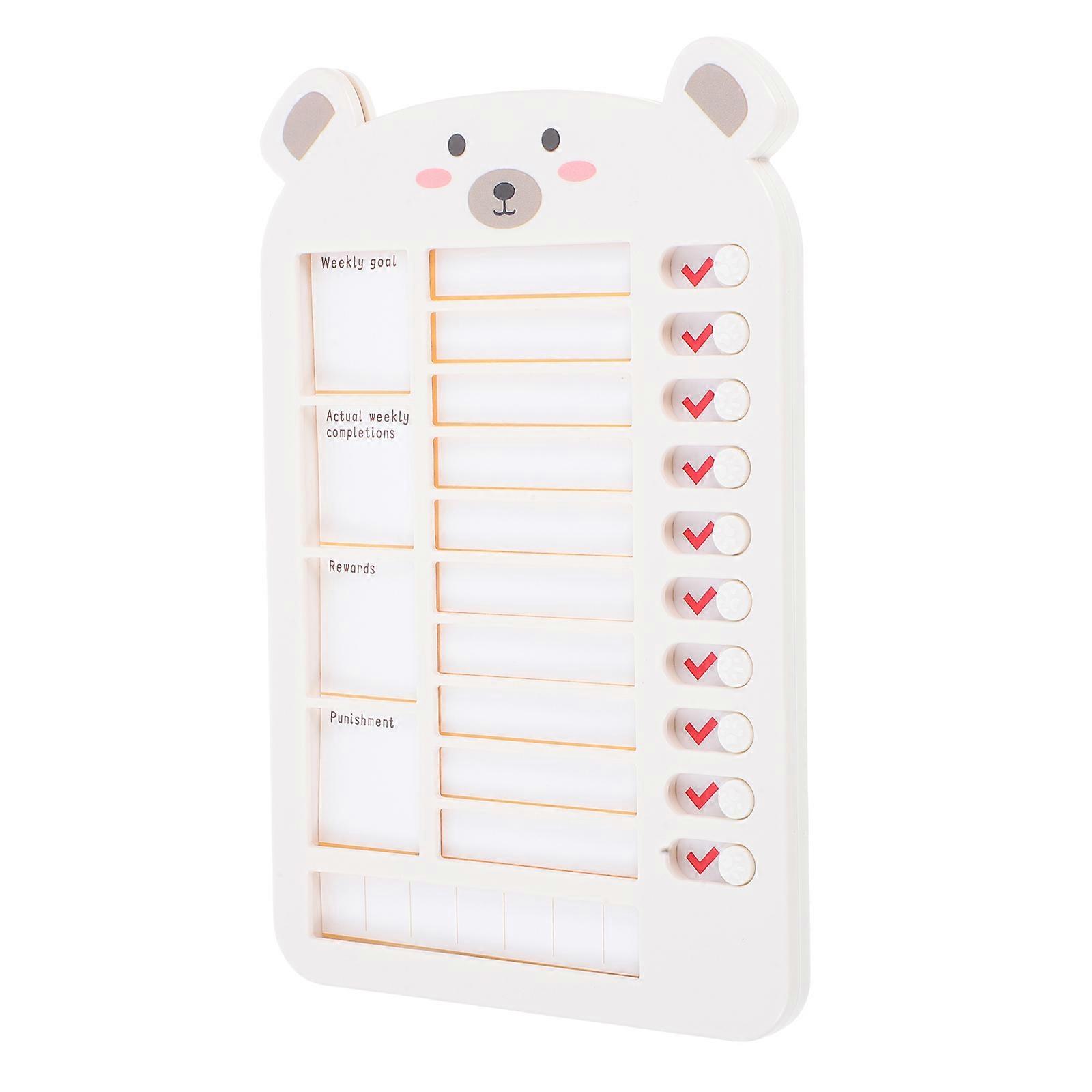 Sliding Routine Chart for Kids Daily Chores Board 3Pcs Beige