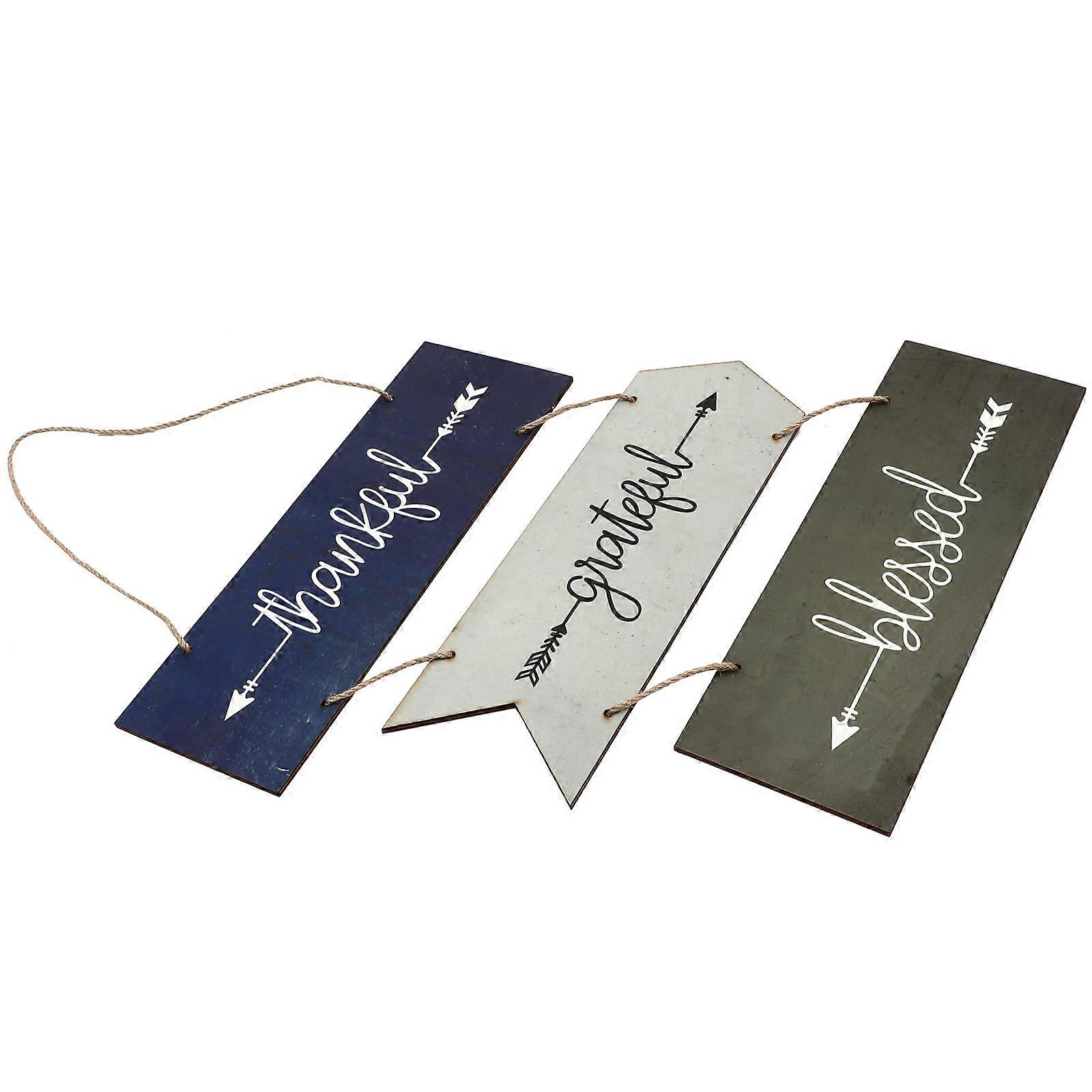 Wooden Wall Art Decor Rustic Style for 5Pcs Wall Hanging