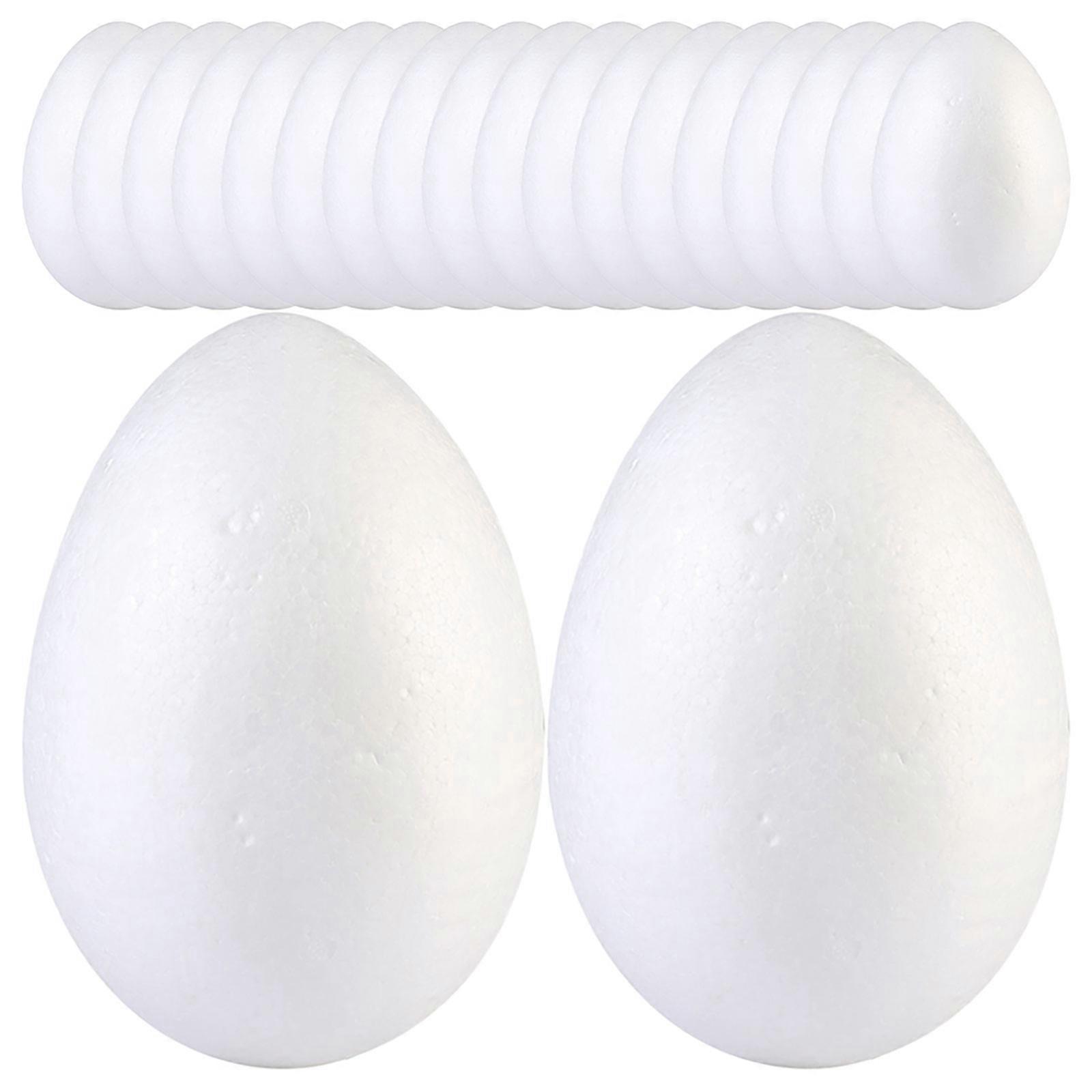 Easter Party 40 Pcs Foam Eggs Decorative Crafts For Educators Kids White Color DIY Projects Hand-Made