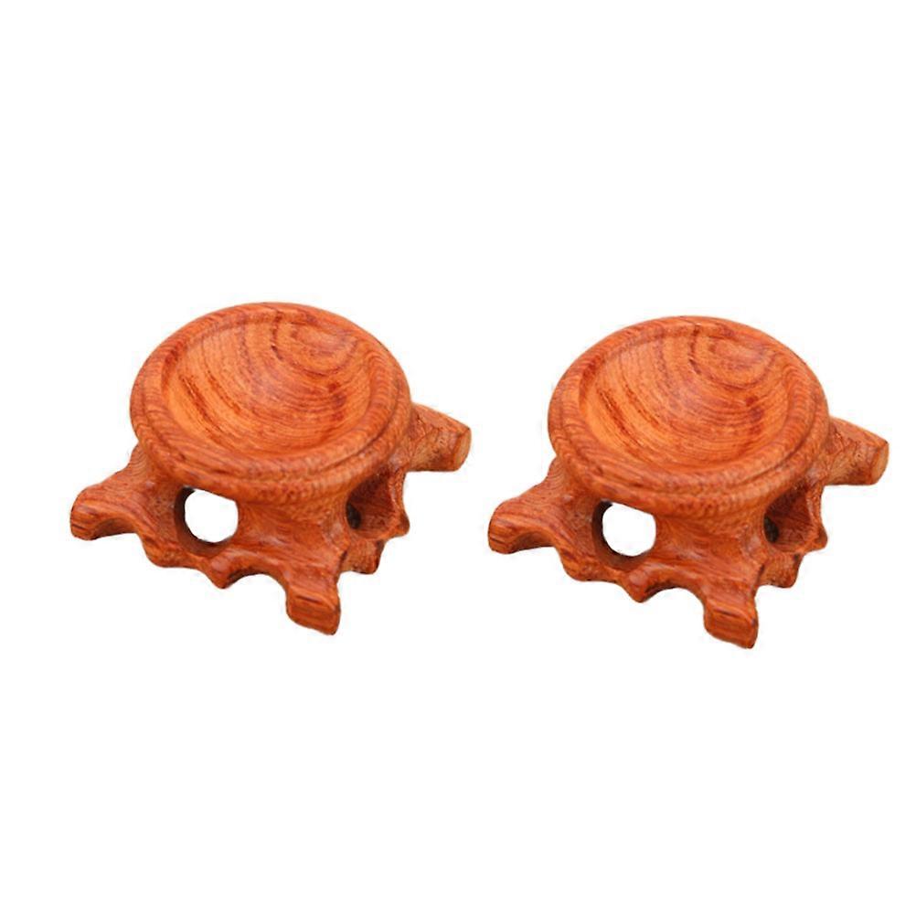 Glass Ball Stand Solid Wood Holder for Home Decor 4Pcs Base