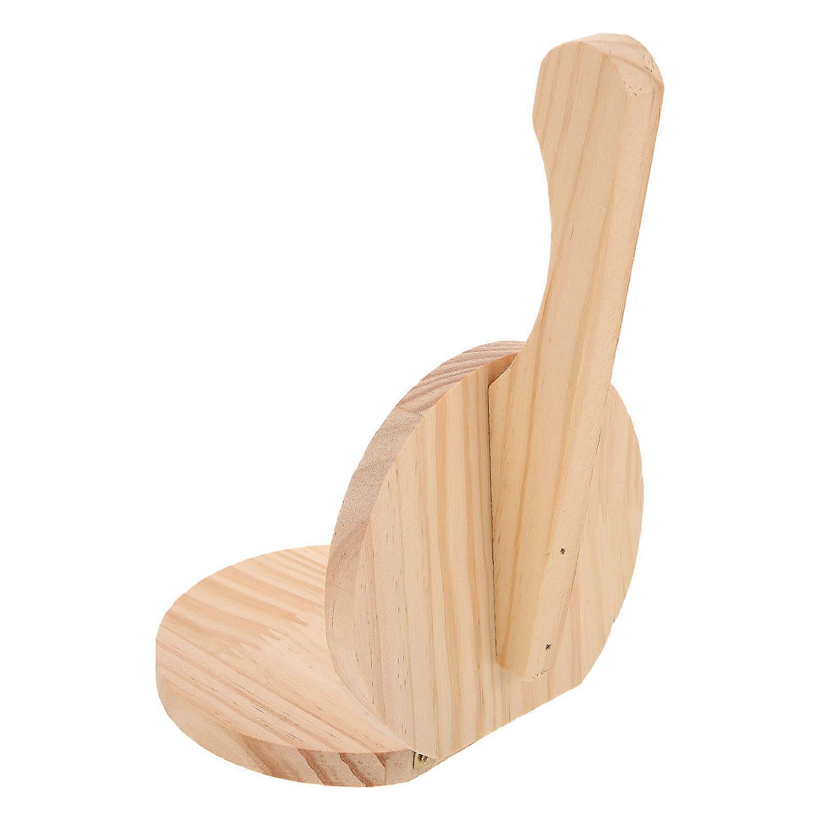 Wood Dumpling Skin Press Portable Dumpling Presser for 2Pcs Dough