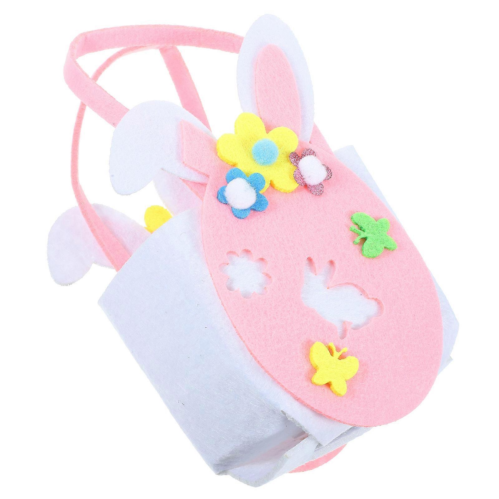 Bags Easter Tote Bag for Candy Storage 2Pcs Pink Design