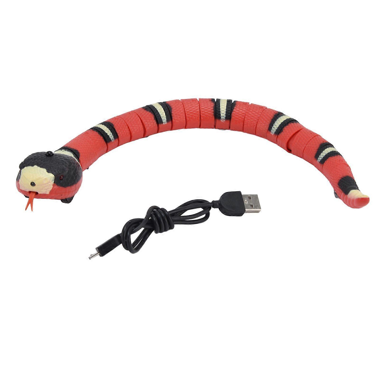 Interactive Cat Toy Smart Sensing Electronic Toy Snake Simulation Animal Model for Pet Obstacle Avoidance Training