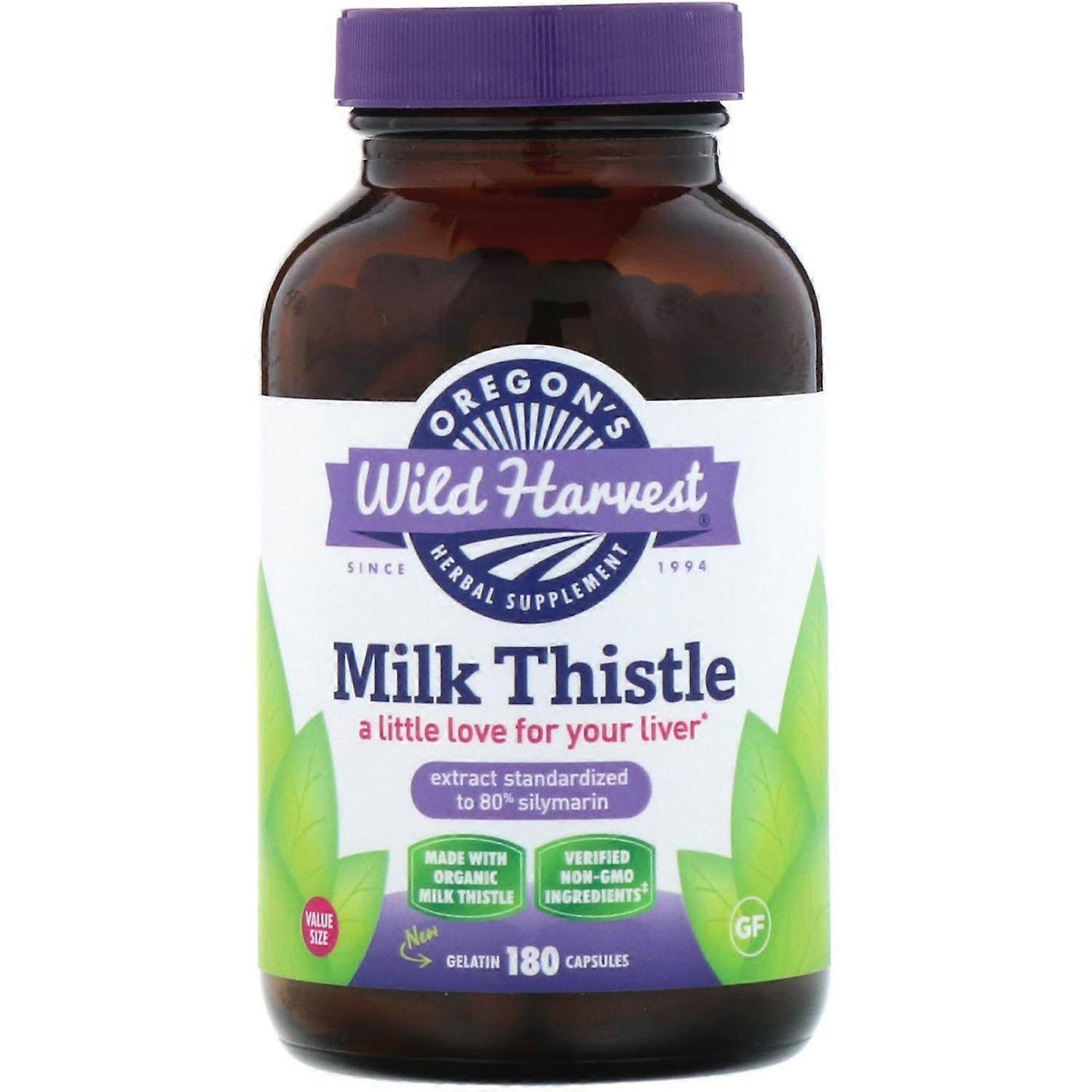 Oregon's Wild Harvest, Milk Thistle, 180 Capsules