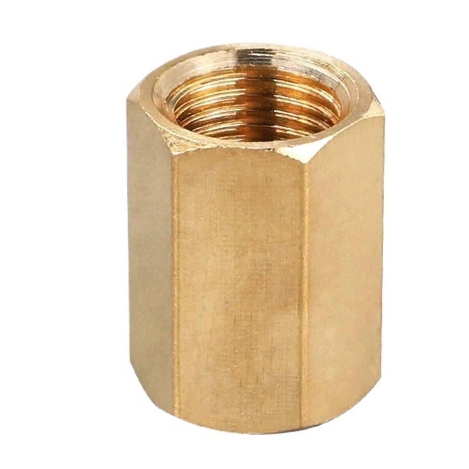 Brass Pipe Fitting Copper Hose Hex Coupler Female Thread Connector 1/8 In 1/4 In 3/8 In 1/2 In 3/4 In Water Model 01