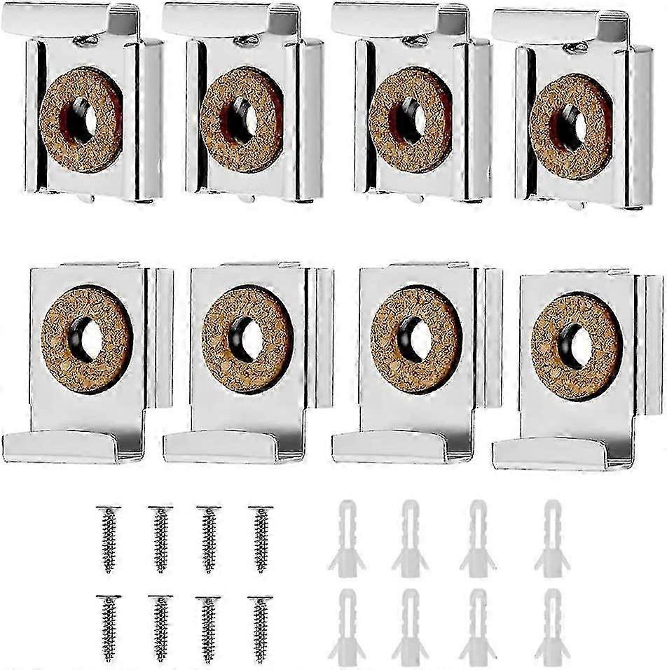Wall Mount Mirror Bracket, Mirror Holder, Wall Mount Adjustable Mirror Clip Mount Mirror Clip 8pcs