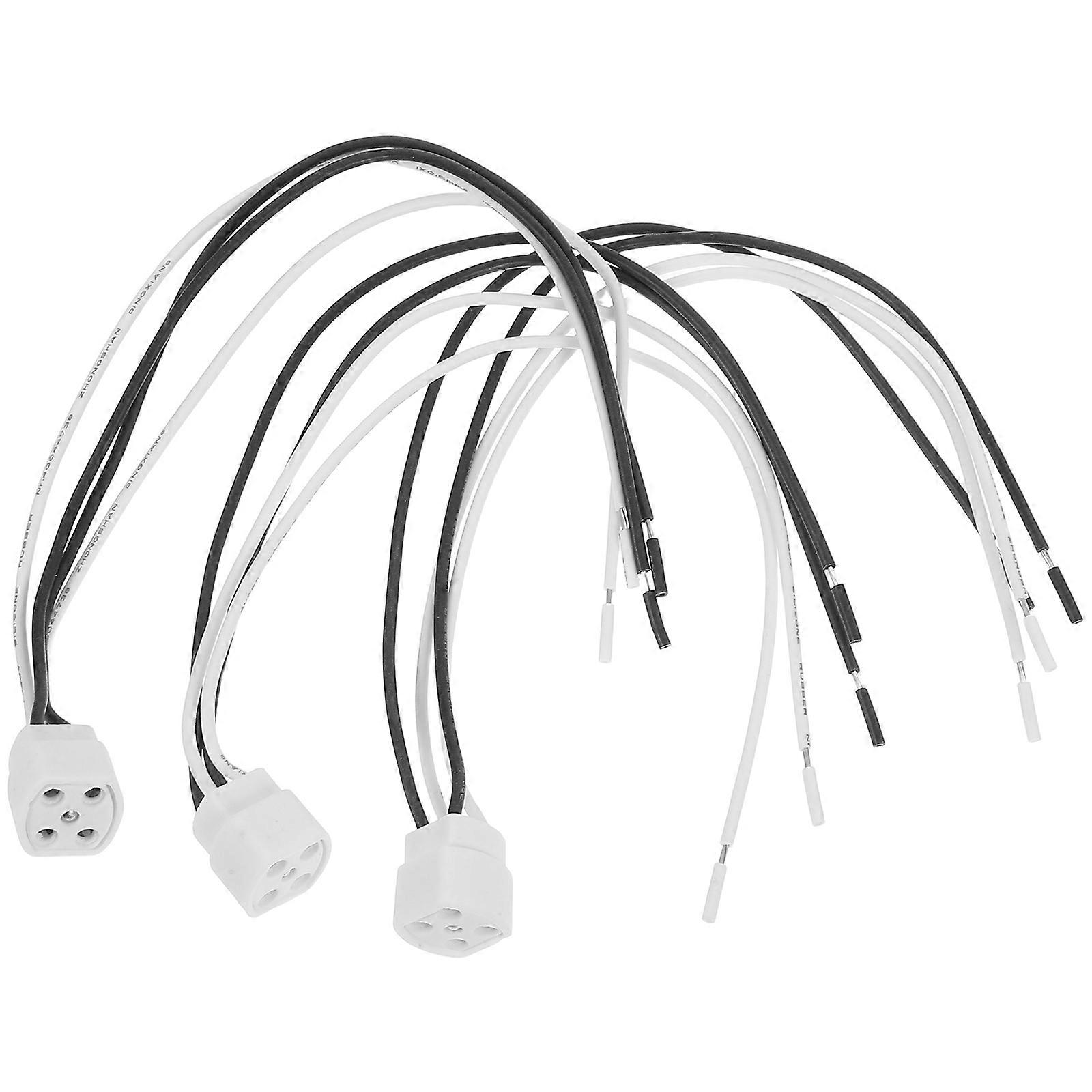 Porcelain Lamp Socket Connector for Uv Bulbs with 4-Pin 6Pcs Set