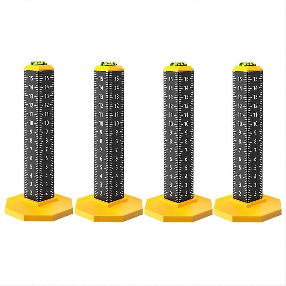 Stick Wall Lay Floor Tiles Tool Ceiling Leveling Ruler Light Steel Artifact Horizontal Bubble Leveling Ruler 4 Pcs