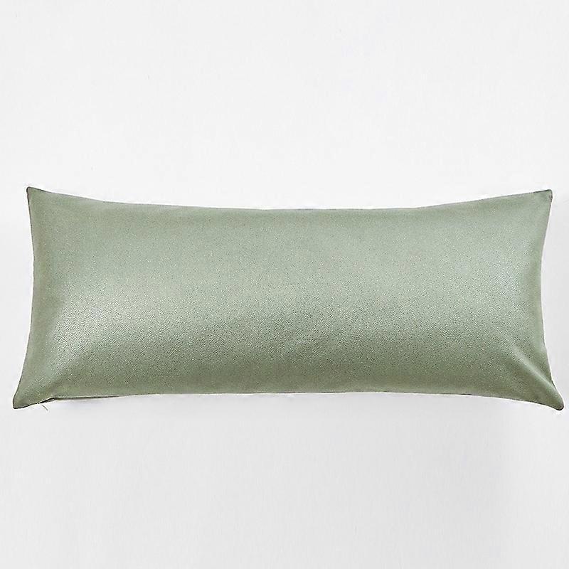 Luxurious Leathaire Solid Long Pillowcase Simulated Leather Rectangle Pure Color Cushion Cover Couch Decor Twin Bedding Pillows