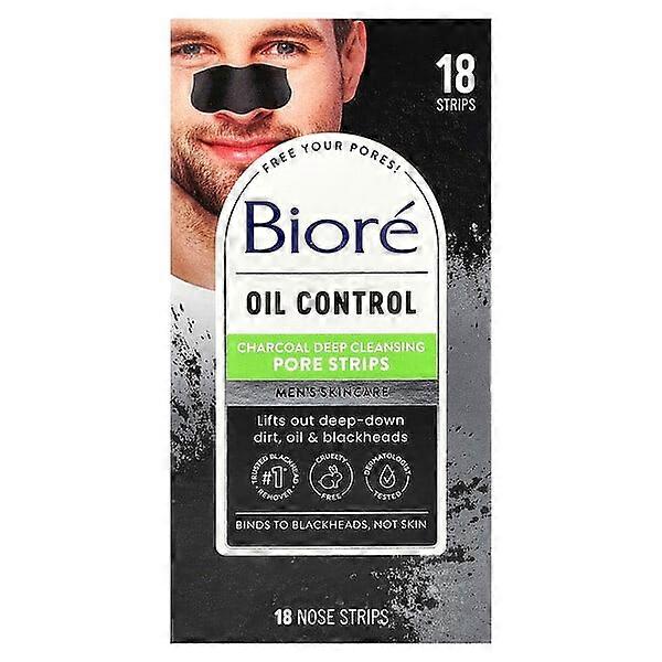 Biore, Oil Control Charcoal Deep Cleansing Pore Strips, 18 Nose Strips