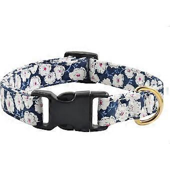 Collare per cani morbido dal design unico, collari per animali domestici regolabili e resistenti con fibbie in plastica per cani di piccola, media e grande taglia all'aperto (fiori1, S(10-