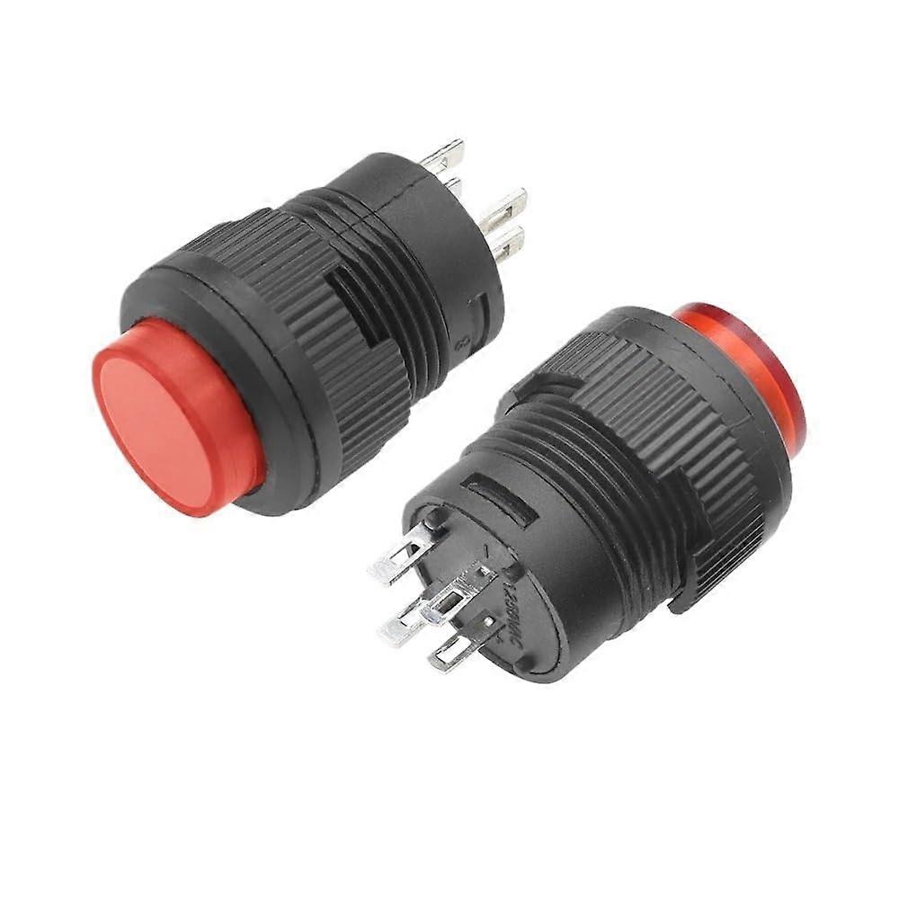 1PC 16MM Momentary Push Button Switch With Red LED, 4Pin, Model 503