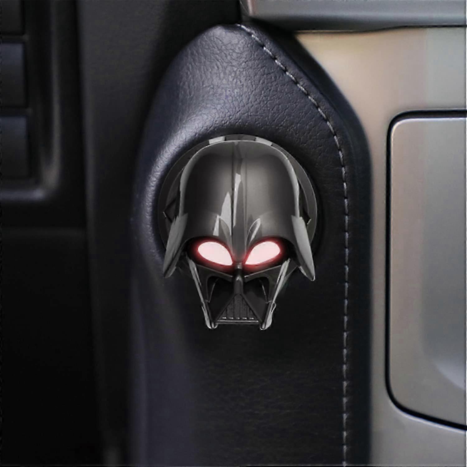Darth Vader Star Wars Car One Button Start Protective Cover Interior Modification Ignition Device Switch Metal Decorative Stickers Anti-Scratch