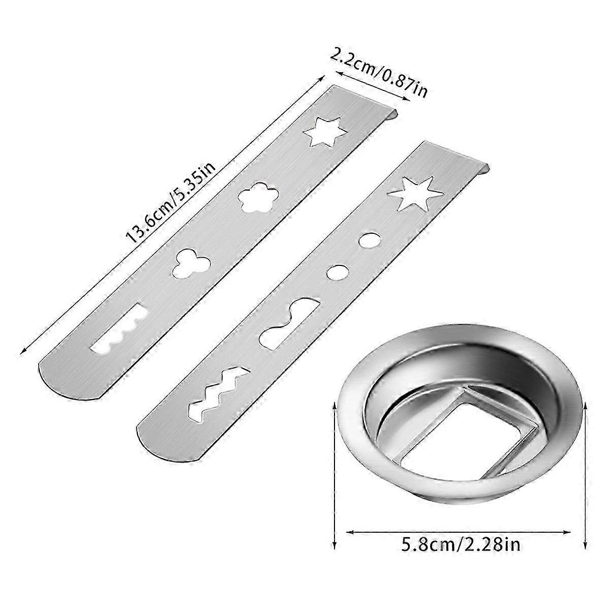 Biscuit Attachments, 8 Shapes Biscuit Attachment Stainless Steel for Meat Mincer with Connection Rin
