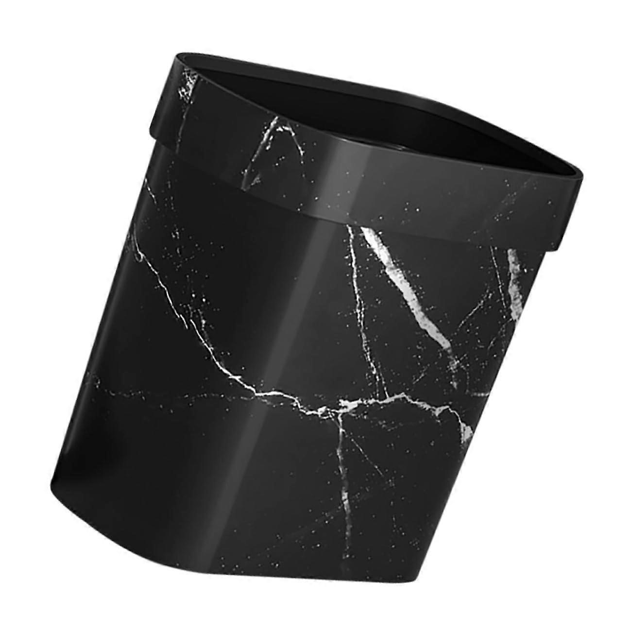 Slim Marble Pattern Waste Bin Extra Narrow Space, Modern Design For Home Office Kitchen Bathroom