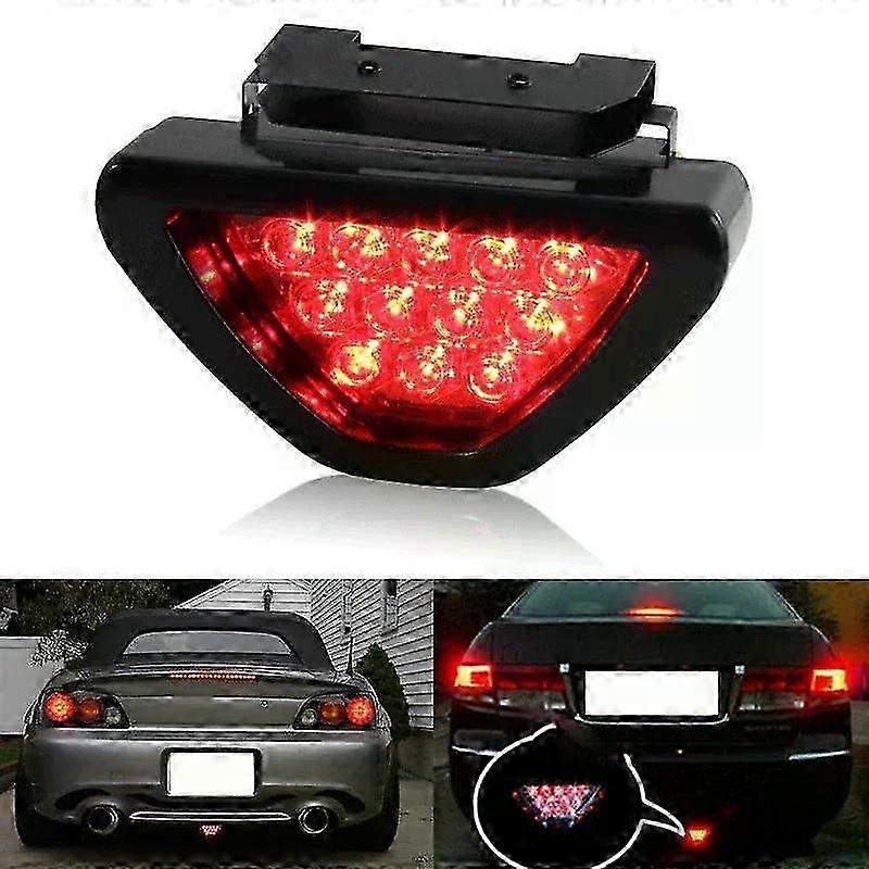 12V 7W Car Motor LED Brake Light F1 Triangle Reverse Safety Parking Strobe Fog Lamp Universal Led Rear Laser Warning Tail Light