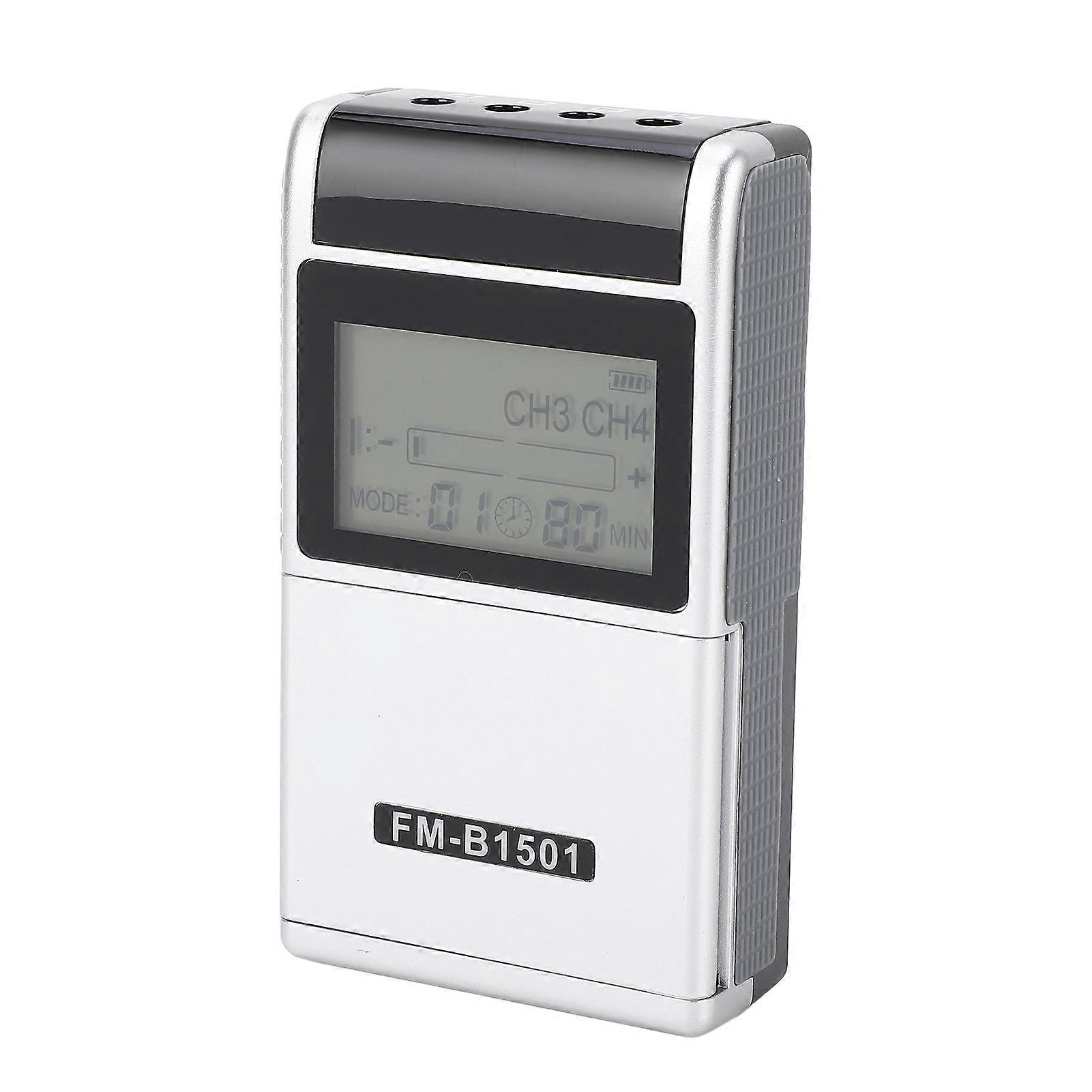 TENS Electronic Stimulator 15 Modes 20 Gears Low Frequency Pulse Electric Pulse Stimulator Machine White 