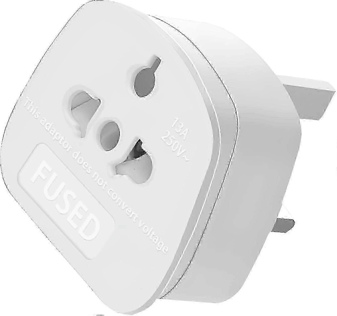 European to Plug Adapter - 2 Pin to 3 Pin Power Adapter 13A 250V for Worldwide Travel & Appliance Conversion from US, EU, Australia & Tha