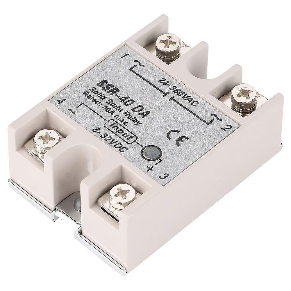 Single Phase DC-AC Solid State Relay SSr  40DA 40A Input 3-32V DC Output 24-380V AC