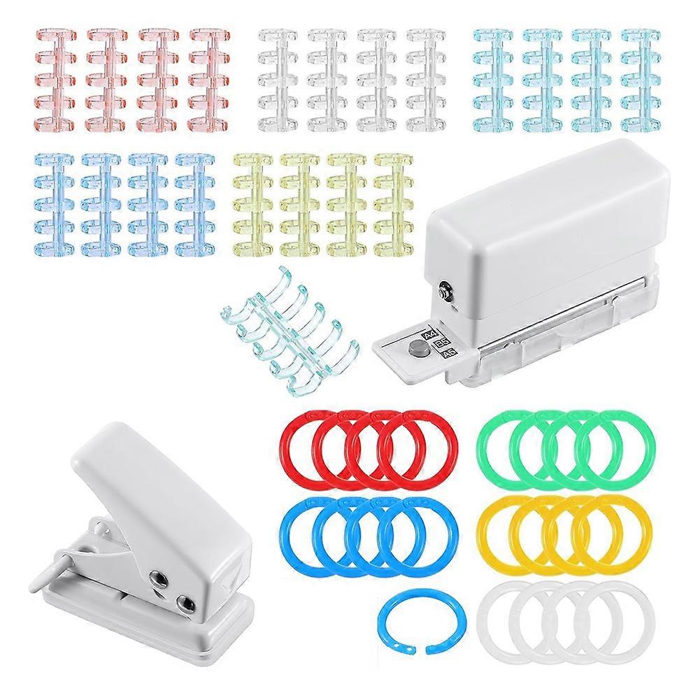 72 Pieces Binding Machine Set Include 6 Holes Punch Single Hole Binder Machine Manual Binding System for Home Office