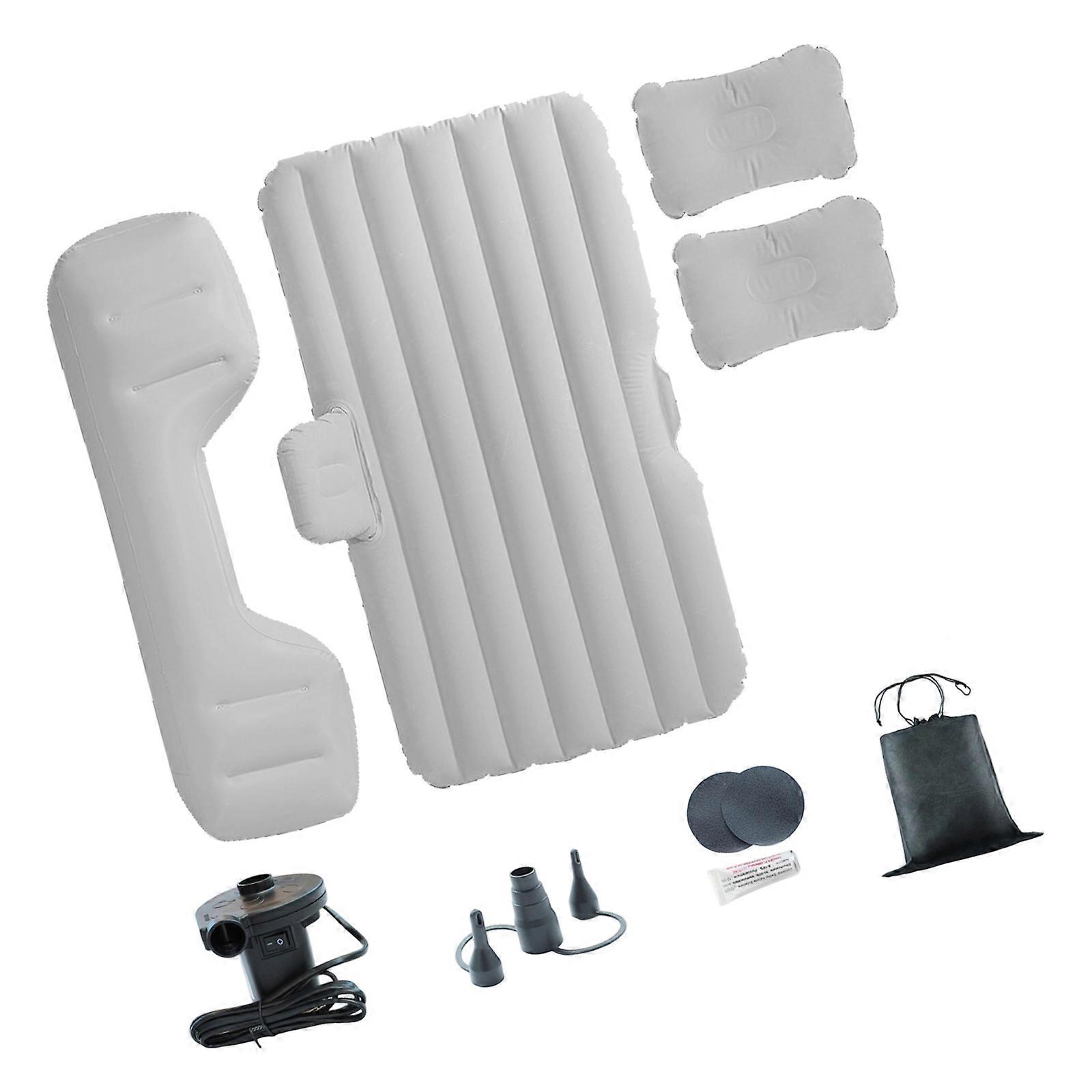 Travel Air Bed T Shape Not Slip Base Body Shape Waves Design Double Layer Leakproof Pad for Car Backseat Children Multicolor