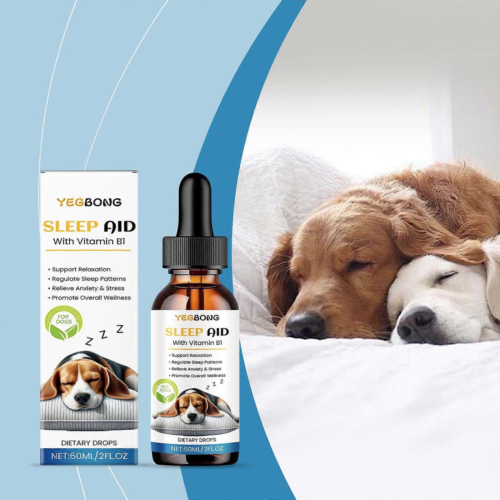 Yegbong Dog Sleep Aid, A Gentle Formula For Relieving Insomnia In Dogs, Is A Care And Health Supplement Drop