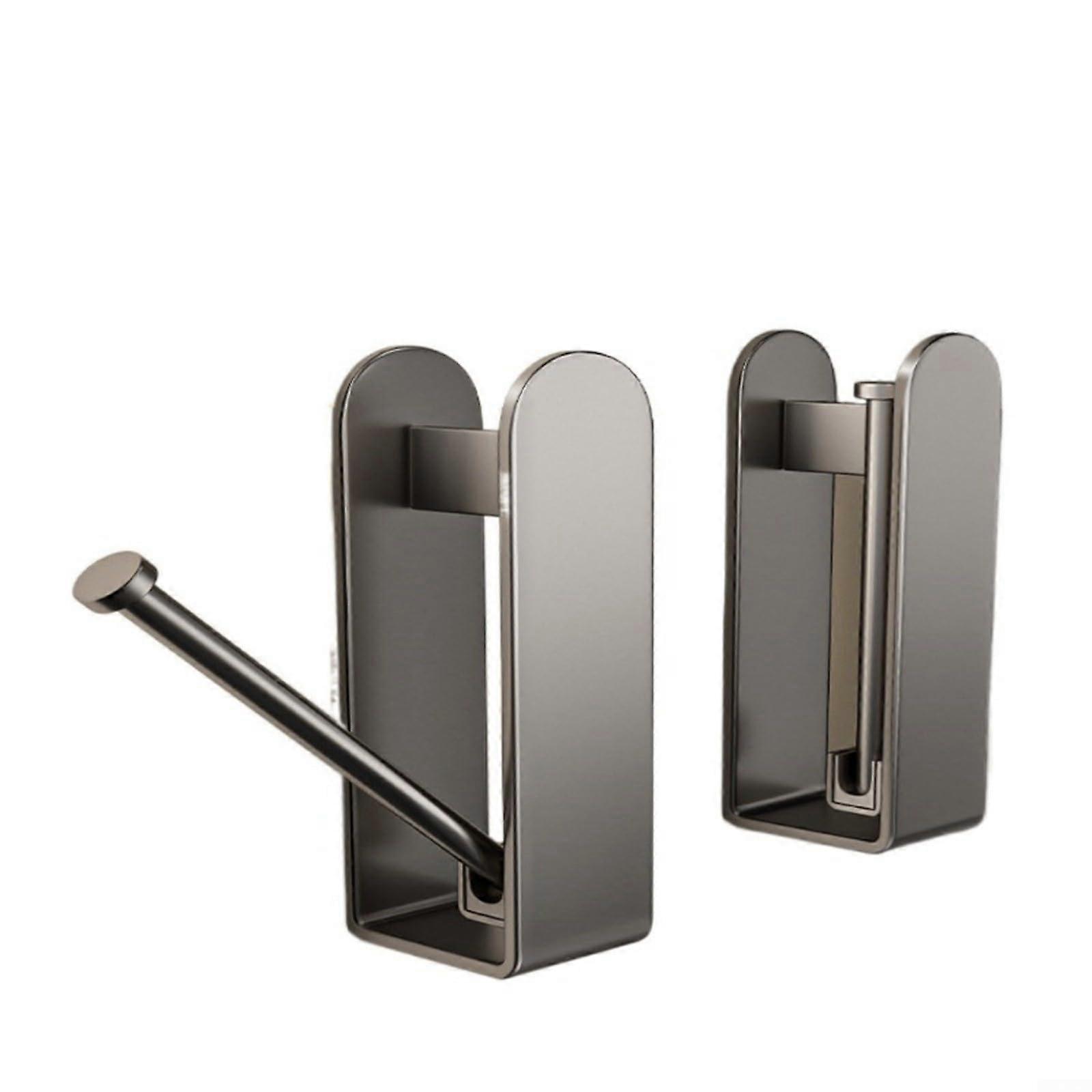 Wall Mounted U Shape Clothes Hanger Storage Rack Foldable SpaceSaving Organizer 30 Lb Load Capacity