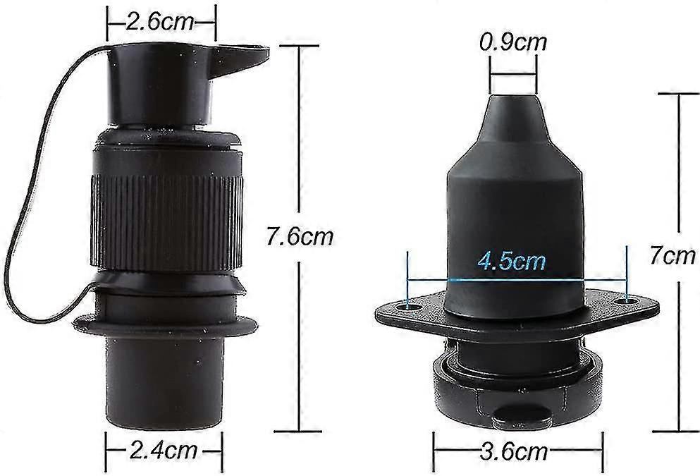 3 دبوس مقطورة المقبس ومقطورة التوصيل 12v، 3 دبوس الإناث المقبس الكهربائي