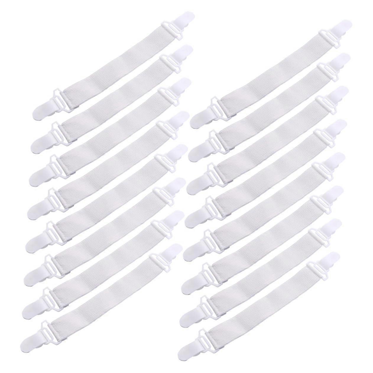 Bed Sheet Holders 16 Pcs Pack Elastic Clips For Mattress Corners Non Slip Fitted Sheet Fasteners Compact Design