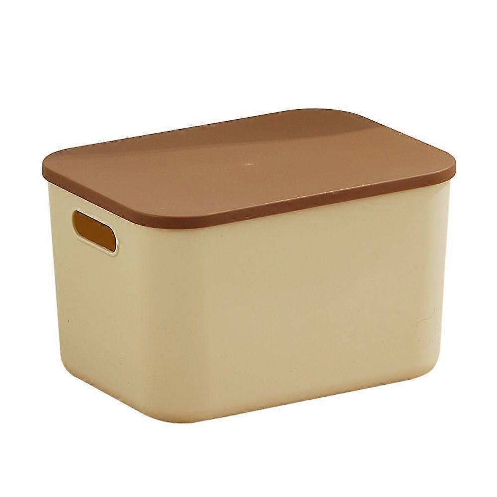 with Lid Handle Storage Box Stackable Desktop Organization Container for Wardrobe Home Office