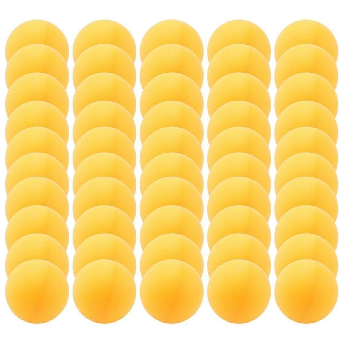50 x palline da ping pong in celluloide da 40 mm, palline da ping pong, Yelow/Bianco Random