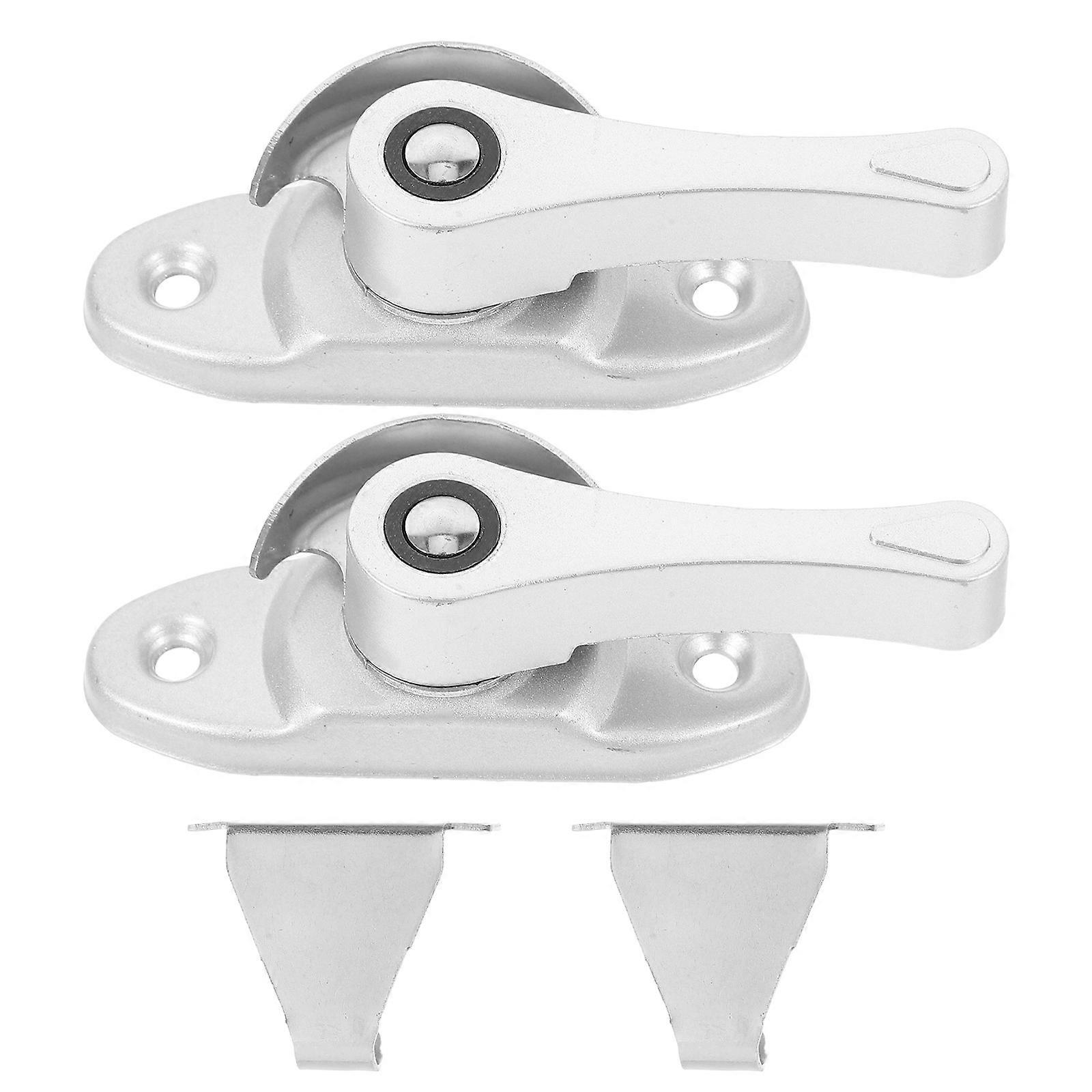 Secure 2Sets Crescent Locks Stainless Steel Door and Window Hook Locks