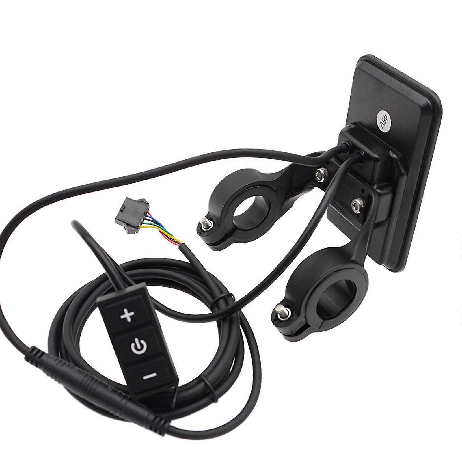 Electric bicycles Digital Displays Panel 5 Main part Waterproof Terminals Clear Readout Screen All-purpose 22.2mm Handlebars Compatibility Multicolor