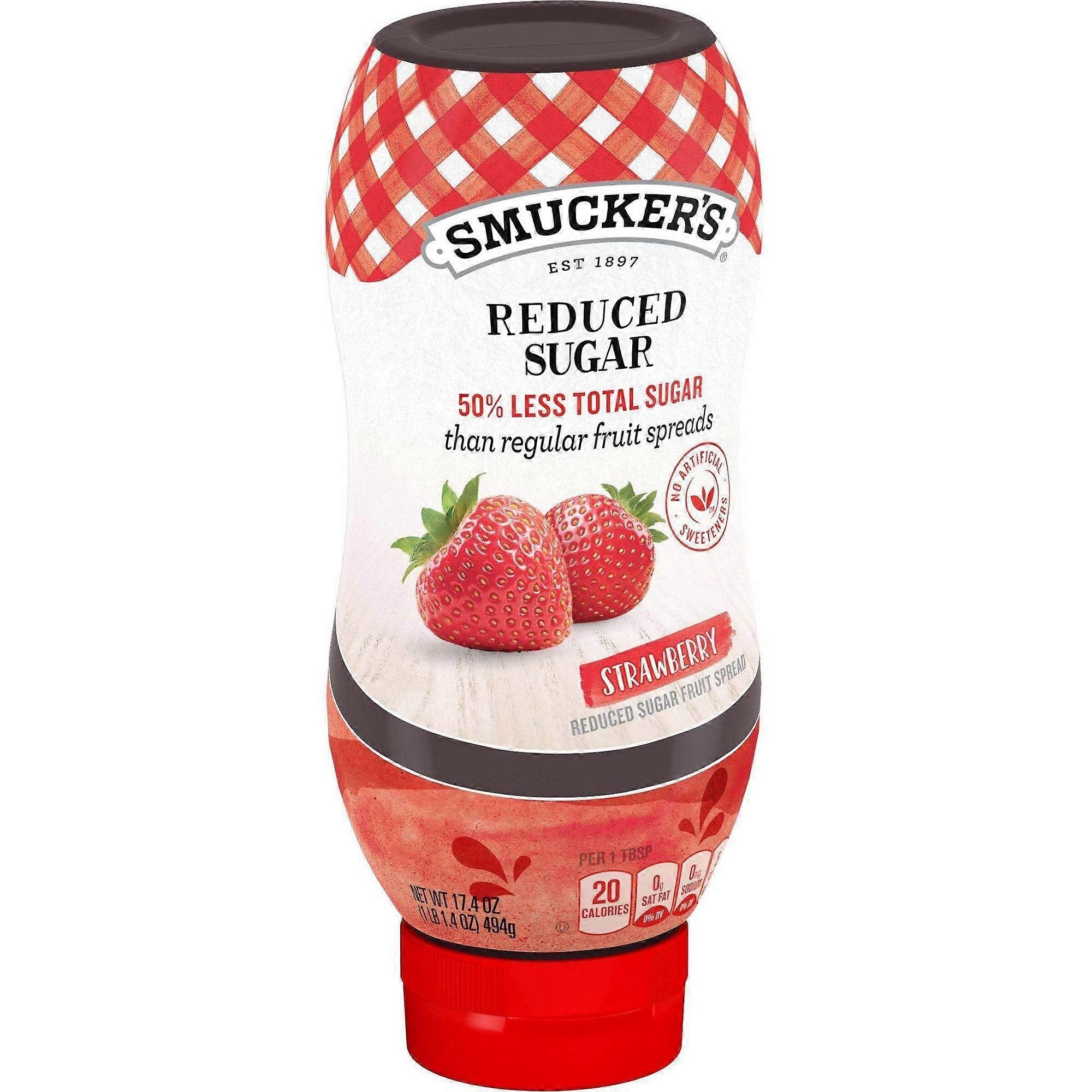Smucker's Squeeze Strawberry Spread ، سكر منخفض ، 17.4 أونصة