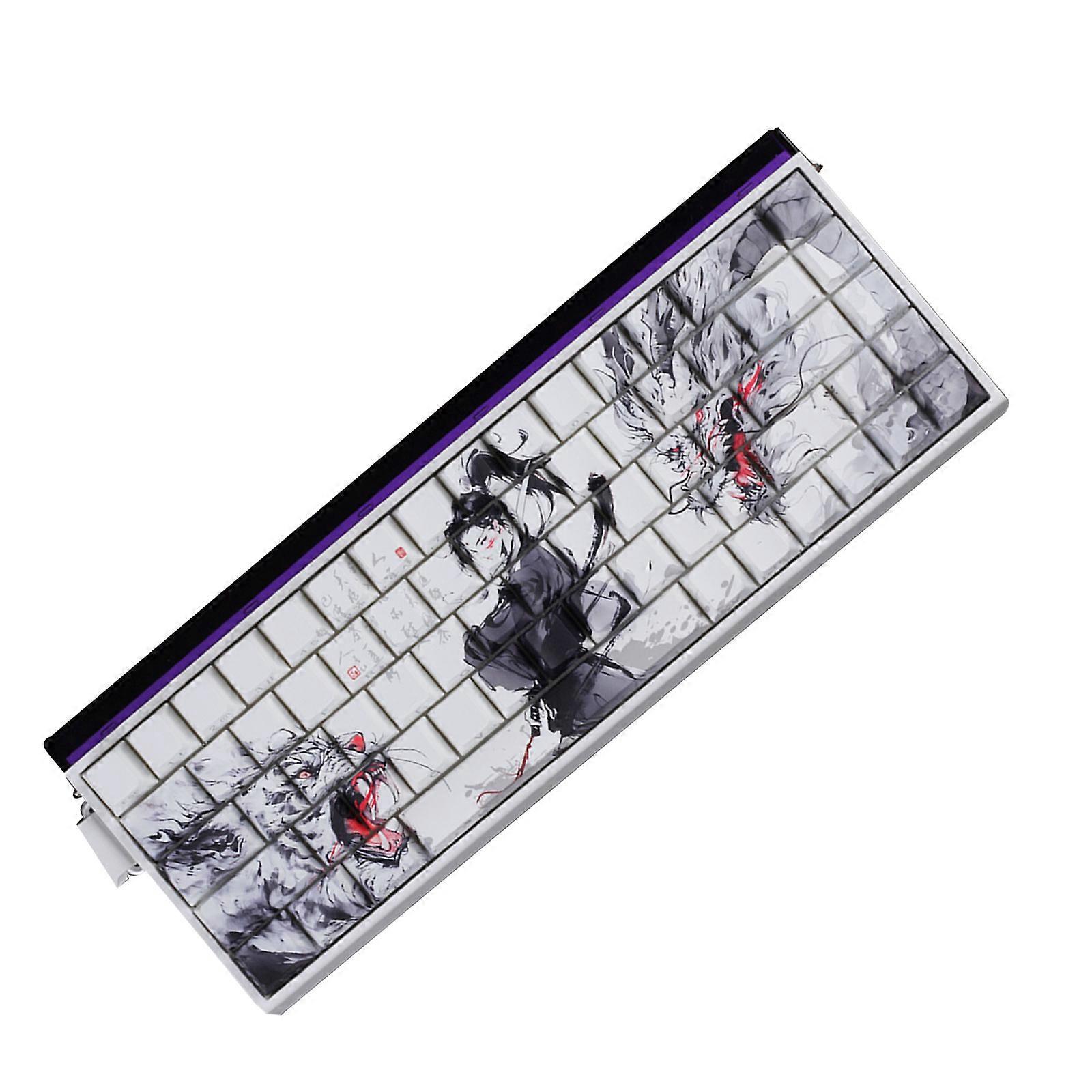 Mechanical Keyboards Keycaps Dragon Theme Side Printed Detailing PBT Keycap Sublimation Finish 60% 68% Pattern Multicolor