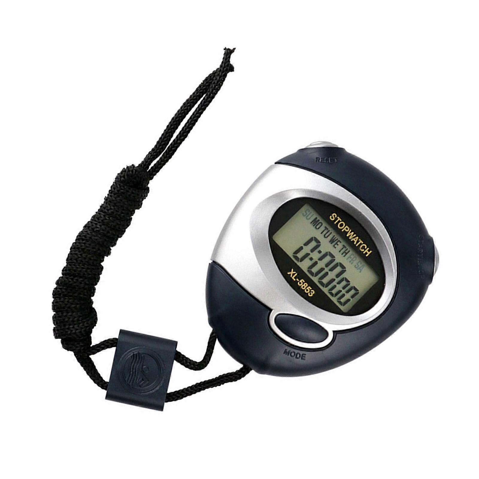 Solid Waterproof Electronic Stopwatches With Large LCD Display Single Memory Function Timers For Sports Training Timing  Blue