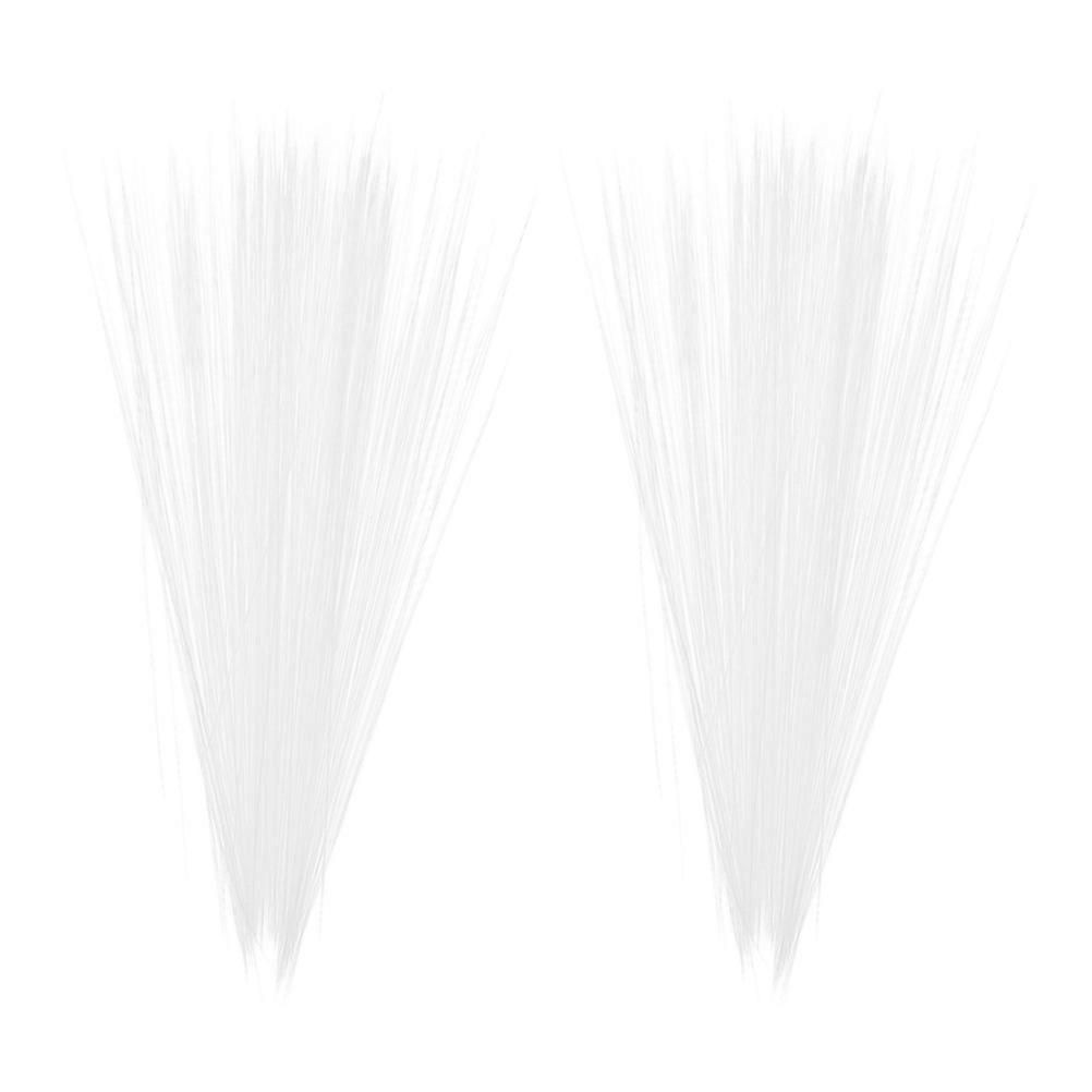 Pointed Tip Faux Cat Whiskers Plastic for Crafting 2 Bottles White Color